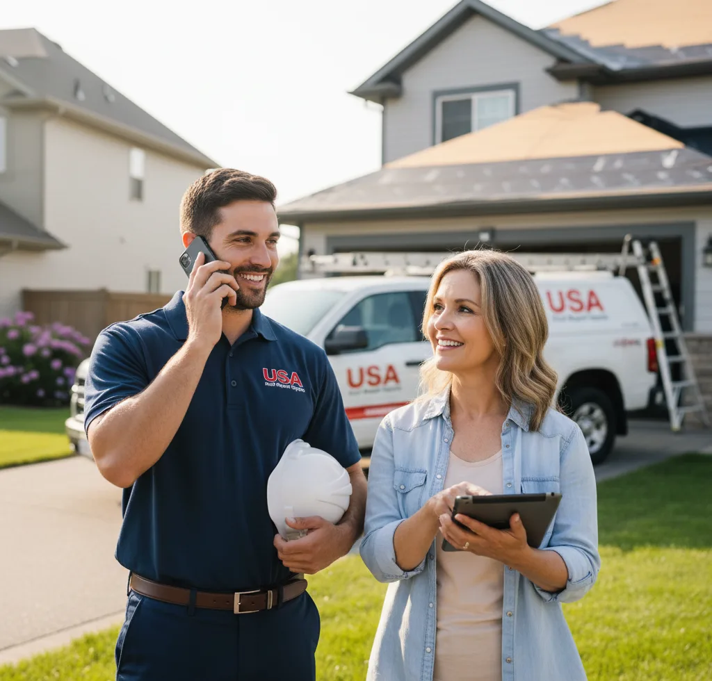USA Roof Repair Experts customer support in Minster